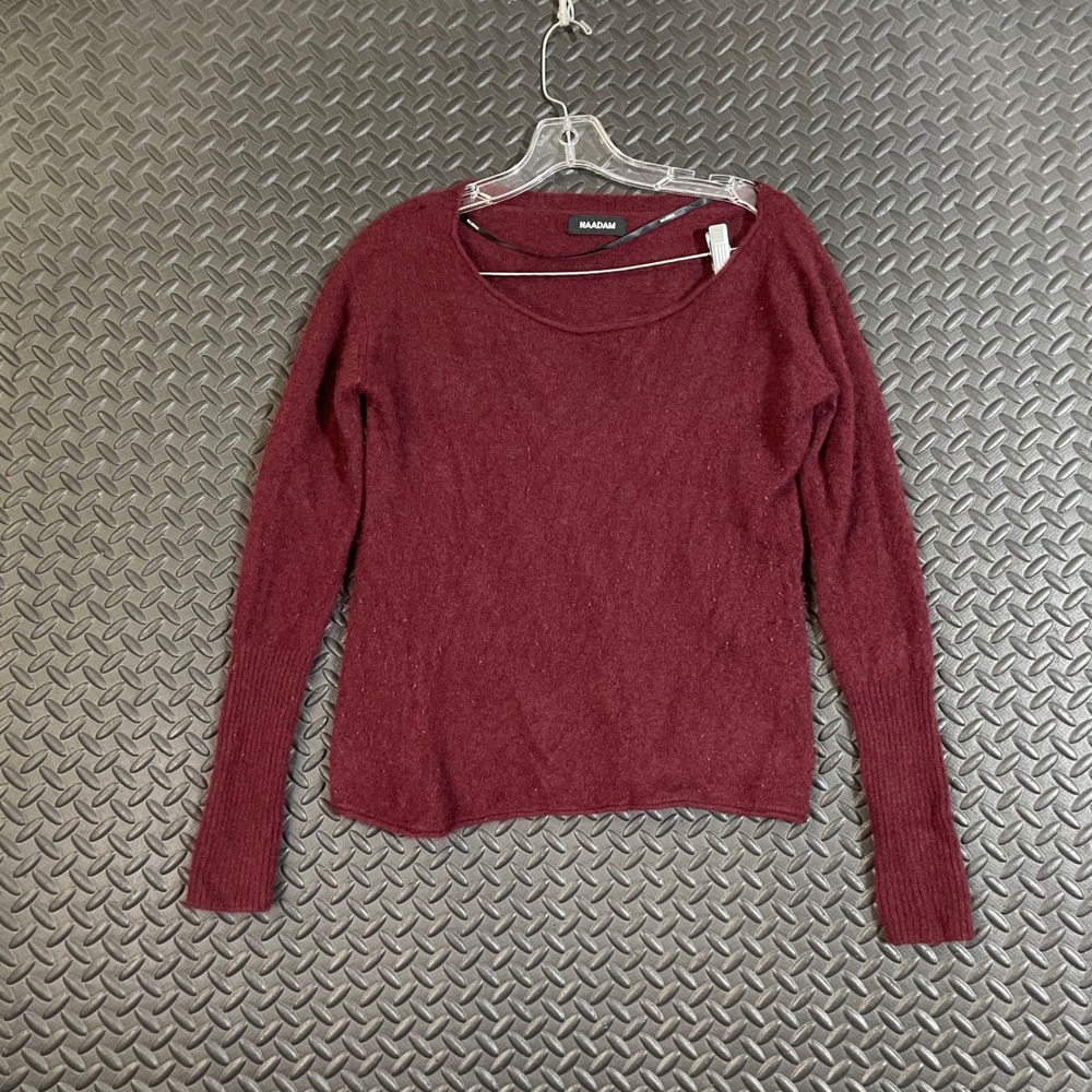 NAADAM 100% Cashmere Red Scoop Neck Pullover Sweater Women's Size XS